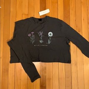 NWT urban outfitters embroidered crop top
